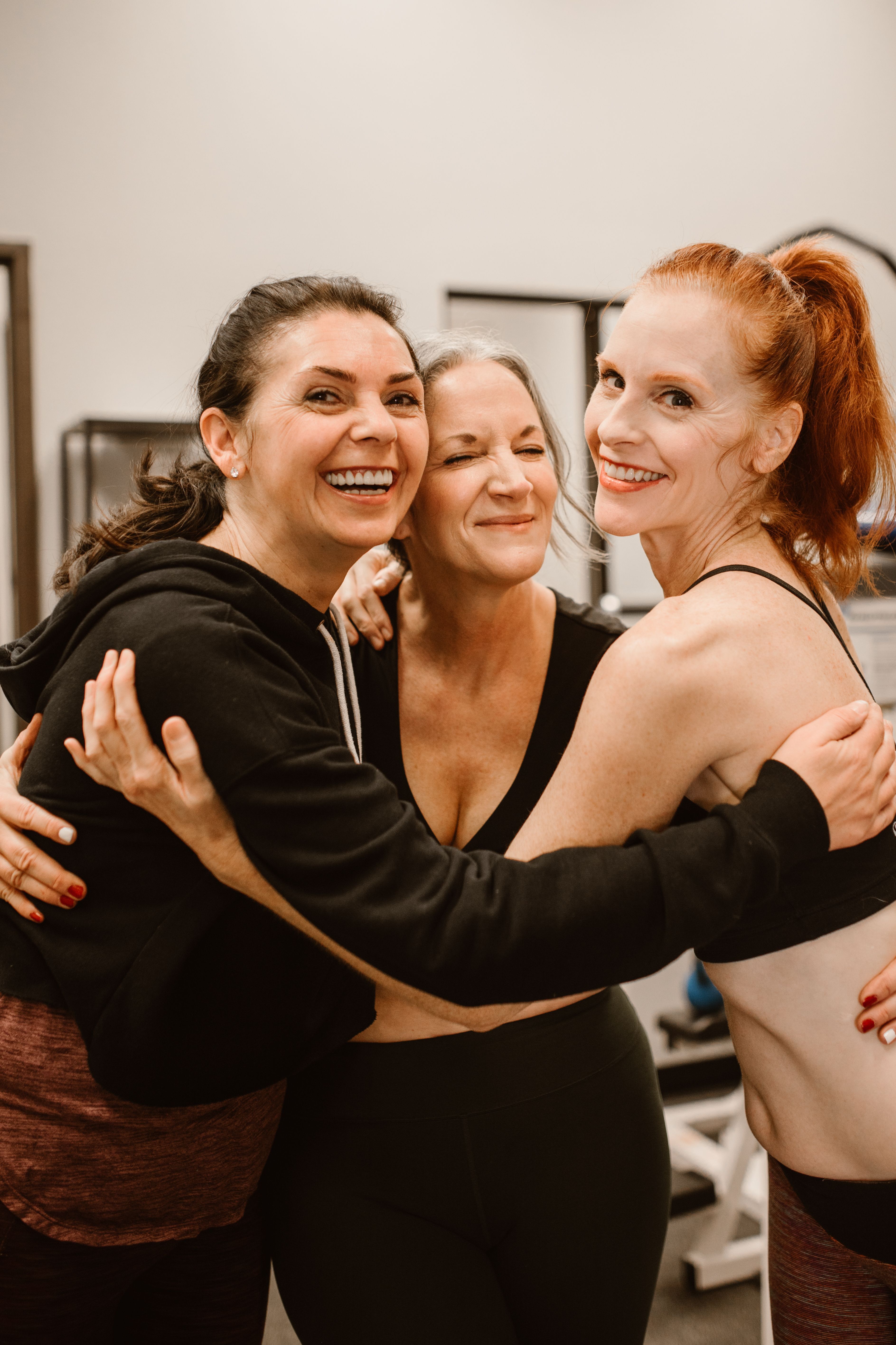 Group of women together, active and happy